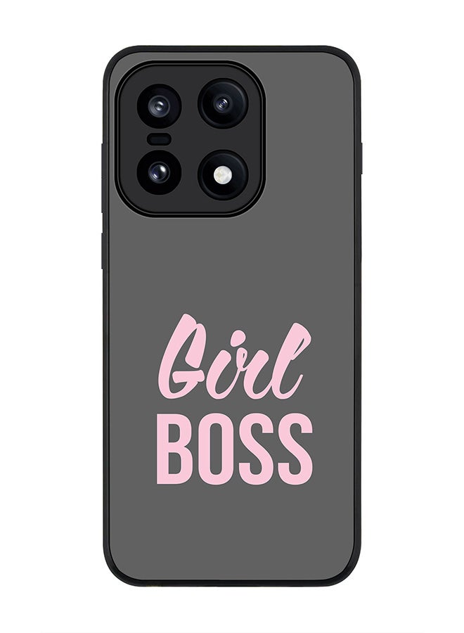 For OnePlus 15 Case,Slim fit Camera Protection, Shockproof Thin Phone cover  - Girl Boss (Grey)